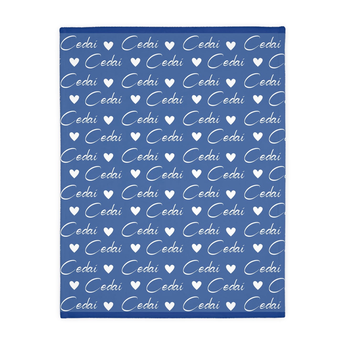Soft Customized Name Velveteen Minky Blanket (Two-sided print) 50x60