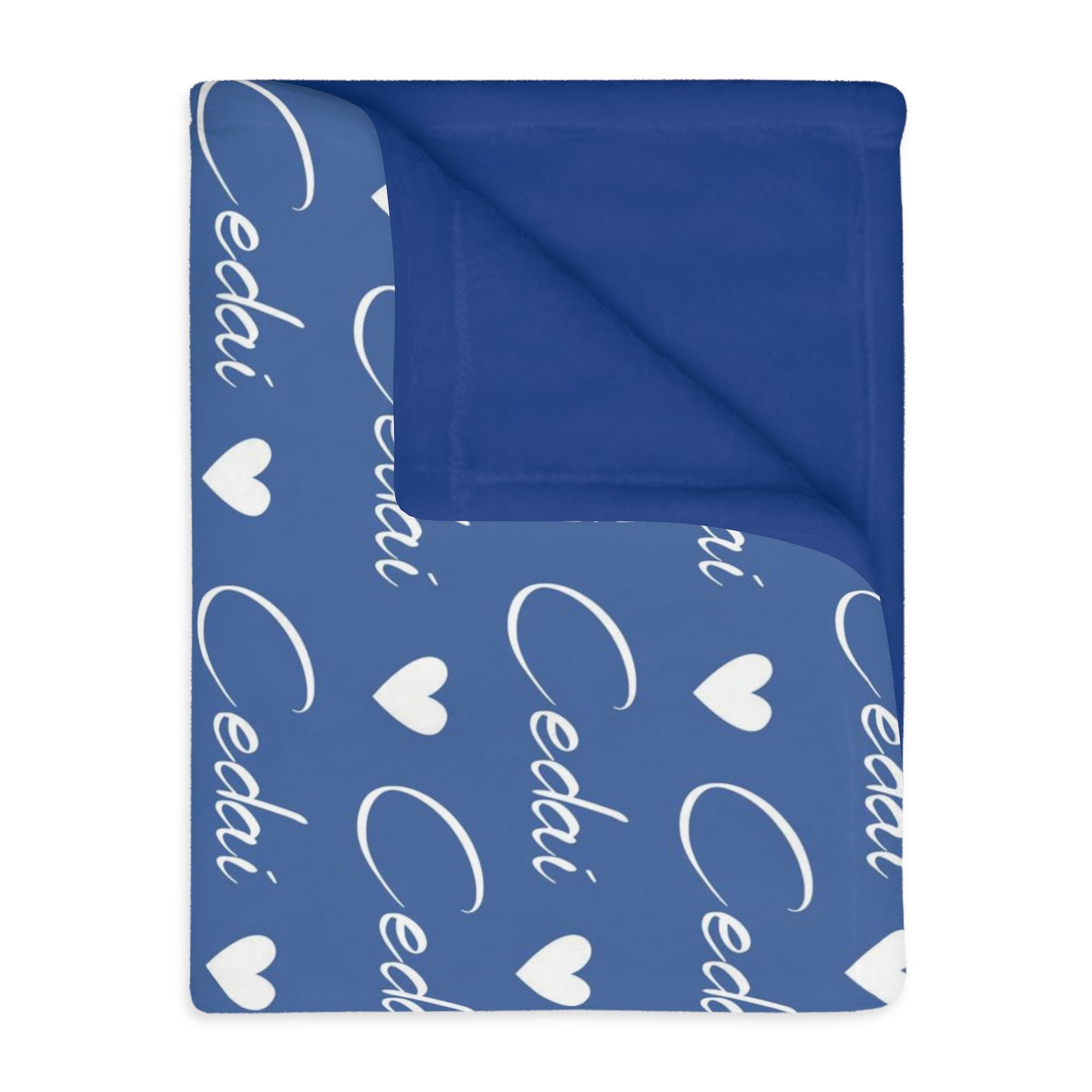 Soft Customized Name Velveteen Minky Blanket (Two-sided print) 50x60