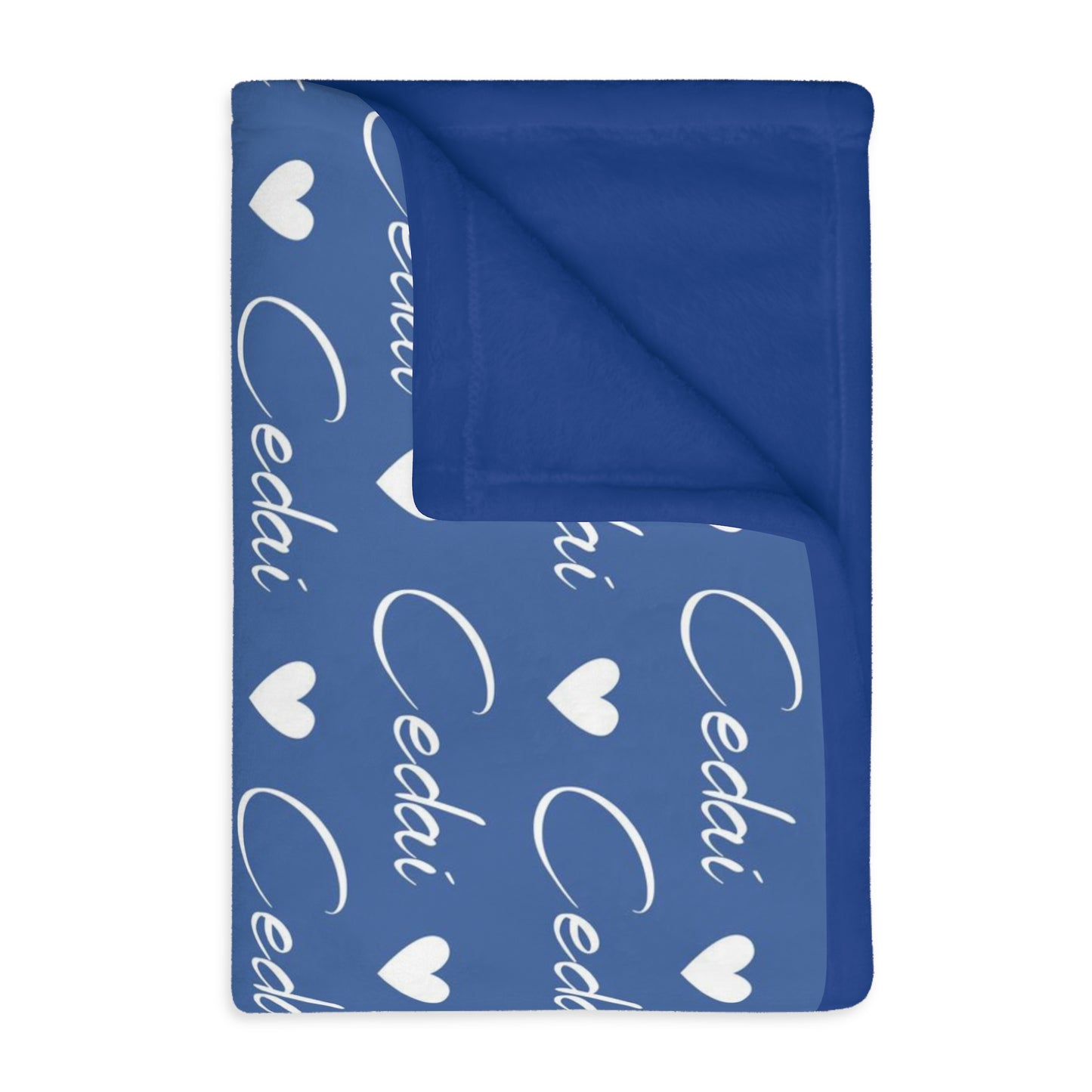 Soft Customized Name Velveteen Minky Blanket (Two-sided print) 50x60