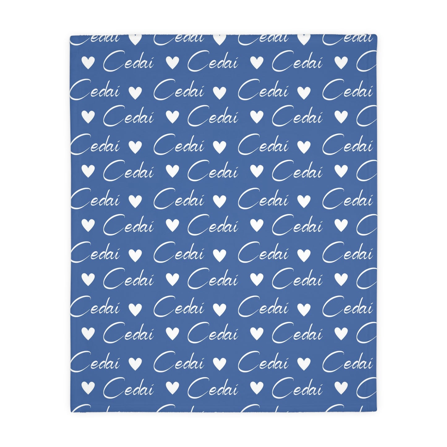Soft Customized Name Velveteen Minky Blanket (Two-sided print) 50x60