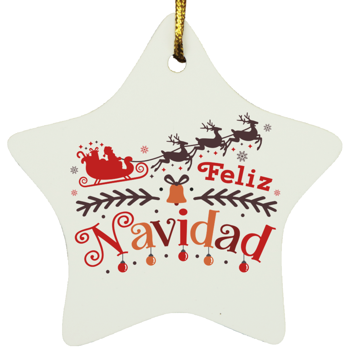 Feliz Navidad Feliz Navidad Star Ornament