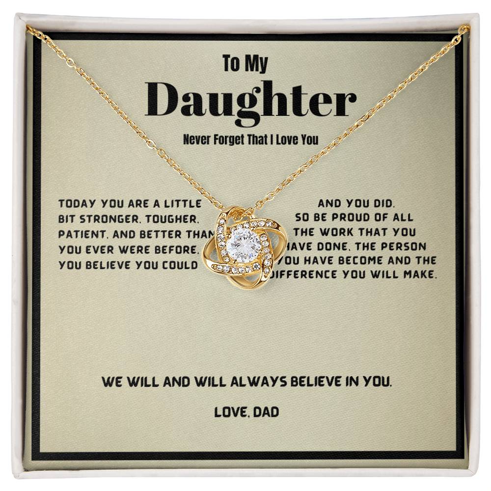 To My Daughter-Never Forget That I Love You.