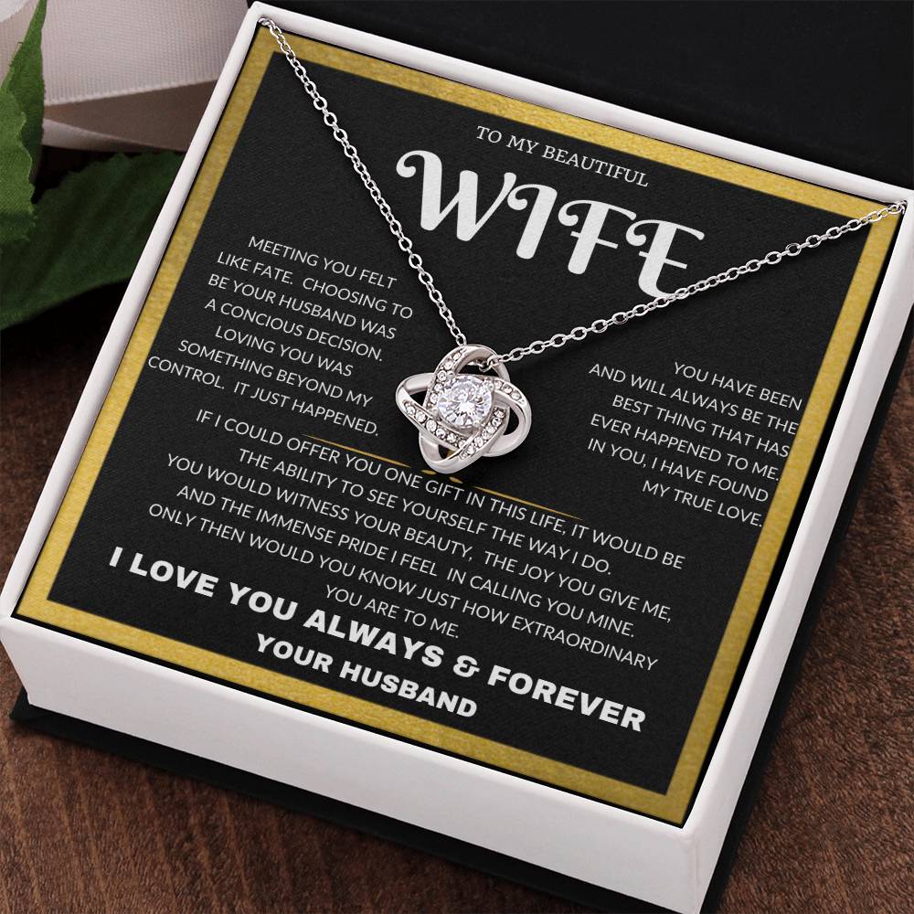 To My Beautiful Wife - Anniversary, Mothers Day, Graduation Just Because I Love You Husband