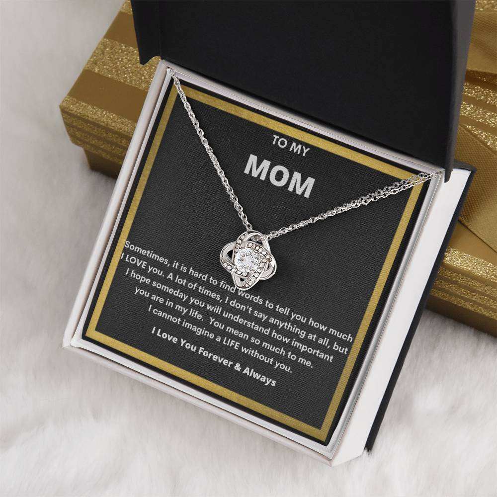 Introducing the "The Beautiful Love Knot Necklace" – a timeless and heartfelt gift to Mother.