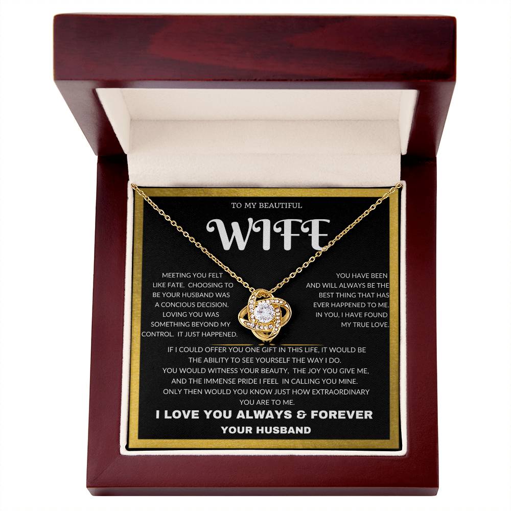 To My Beautiful Wife - Anniversary, Mothers Day, Graduation Just Because I Love You Husband
