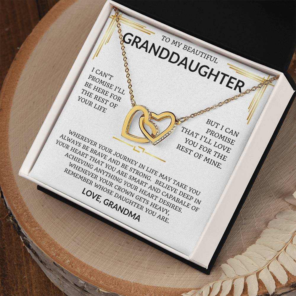 To My Beautiful Granddaughter, I Love You. Special Gift For Anniversary, Birthday, Graduation, Wedding - Just Because.