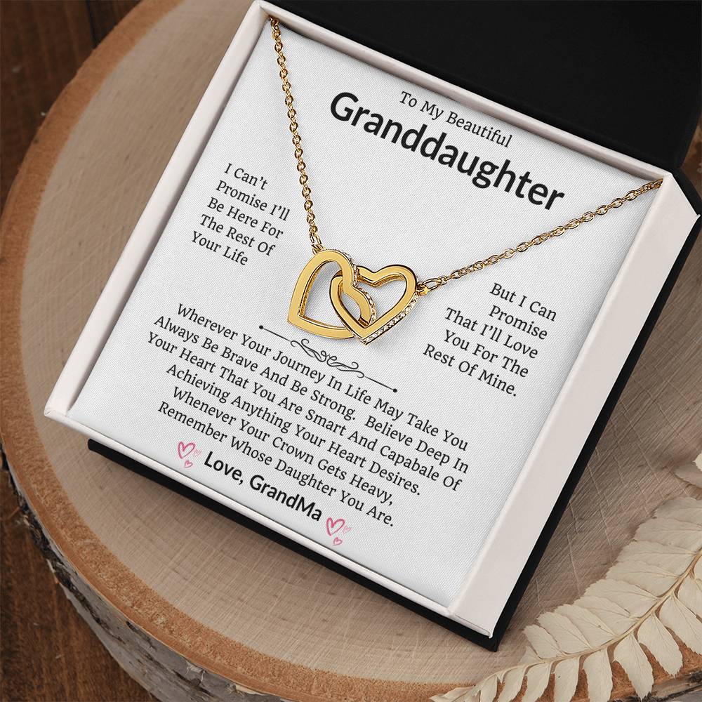 To My Beautiful Granddaughter, I Love You. Special Gift For Anniversary, Birthday, Graduation, Wedding - Just Because.