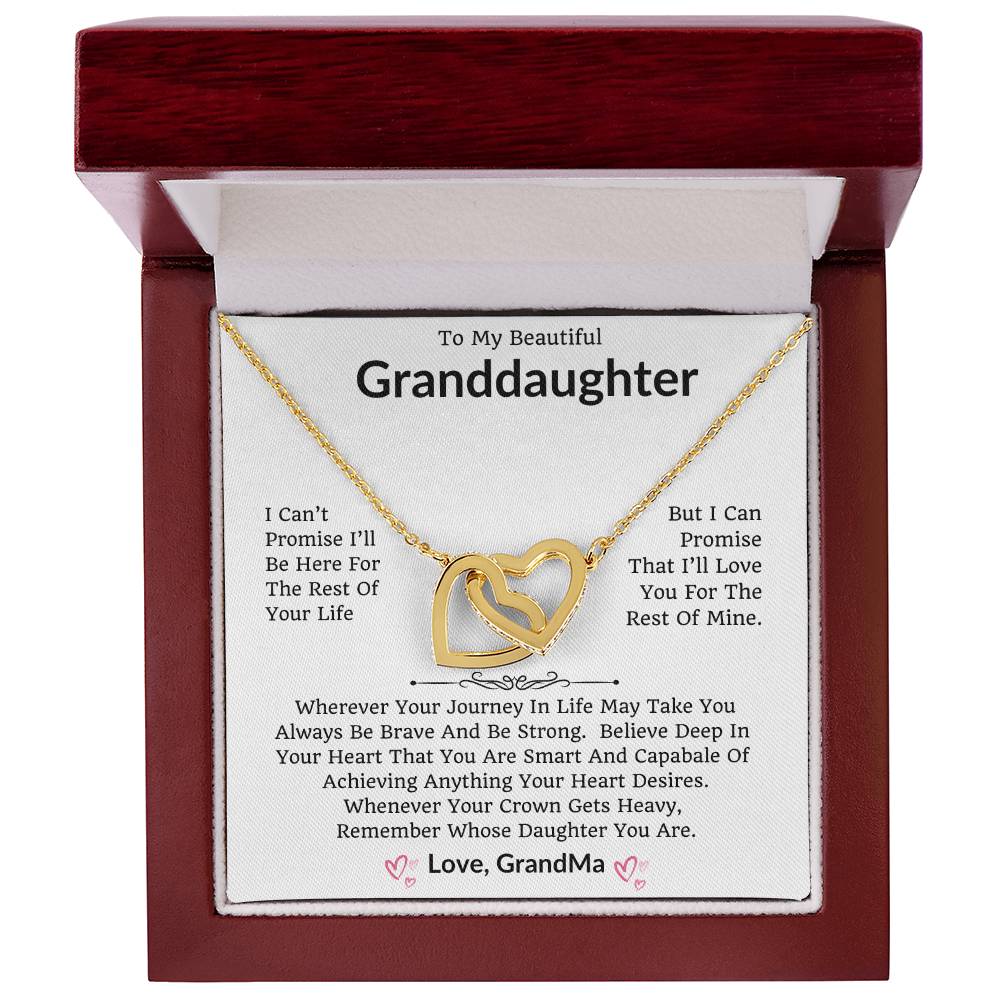 To My Beautiful Granddaughter, I Love You. Special Gift For Anniversary, Birthday, Graduation, Wedding - Just Because.