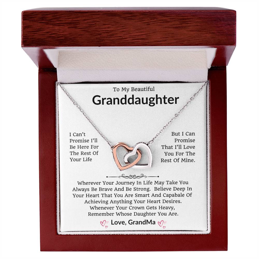 To My Beautiful Granddaughter, I Love You. Special Gift For Anniversary, Birthday, Graduation, Wedding - Just Because.