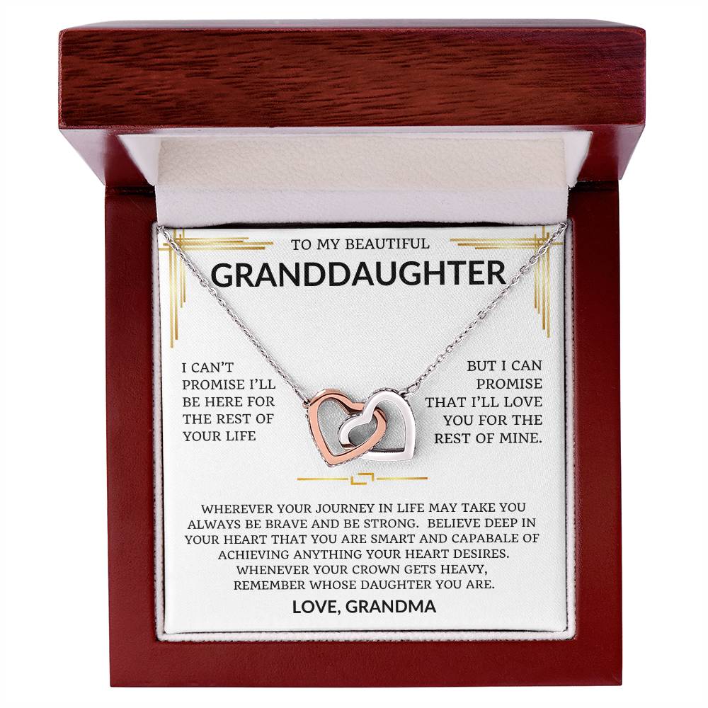 To My Beautiful Granddaughter, I Love You. Special Gift For Anniversary, Birthday, Graduation, Wedding - Just Because.