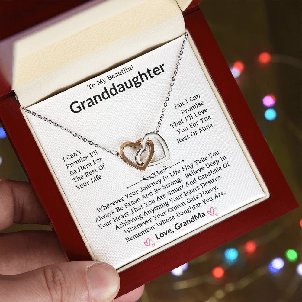 To My Beautiful Granddaughter, I Love You. Special Gift For Anniversary, Birthday, Graduation, Wedding - Just Because.