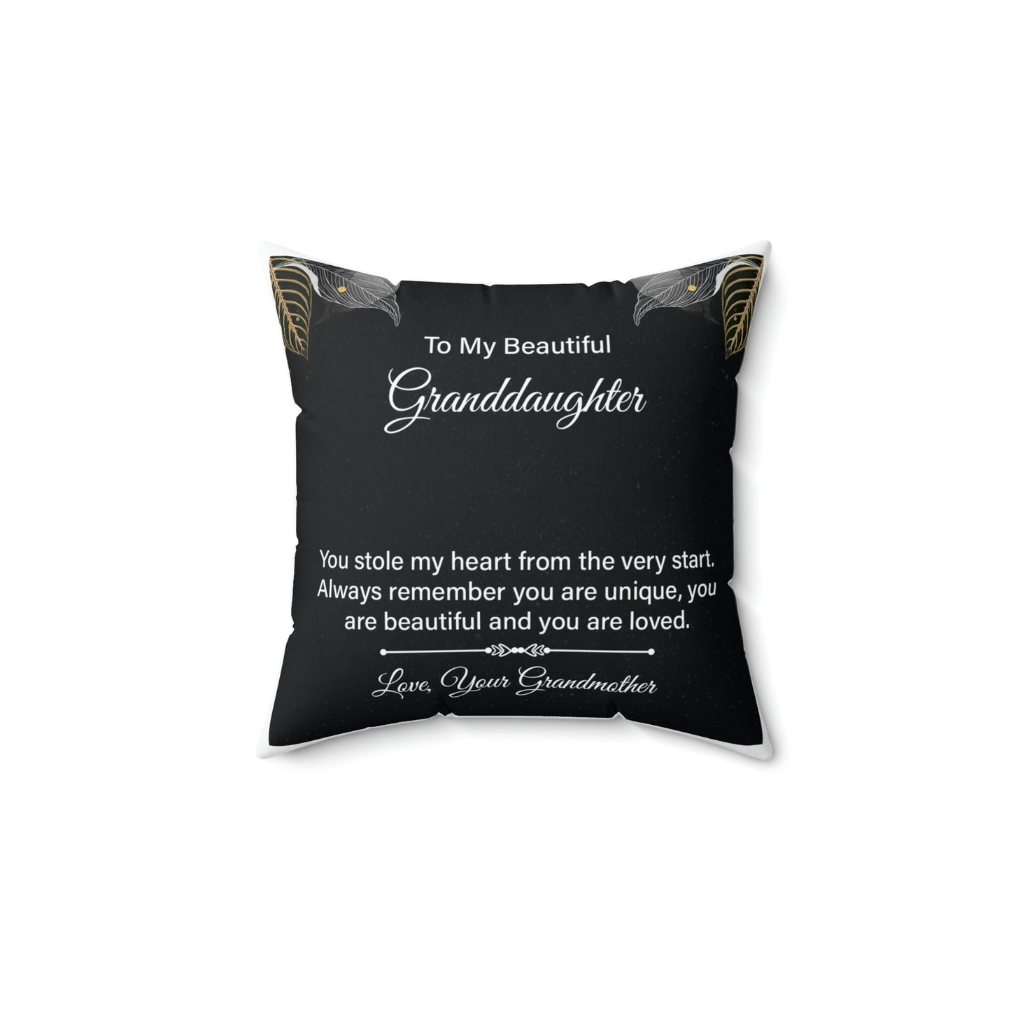 My Granddaughter Spun Polyester Square Pillow