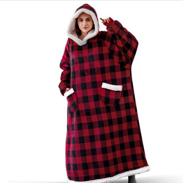 Super Long Flannel Blanket with Sleeves