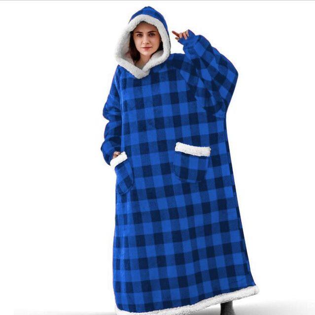 Super Long Flannel Blanket with Sleeves