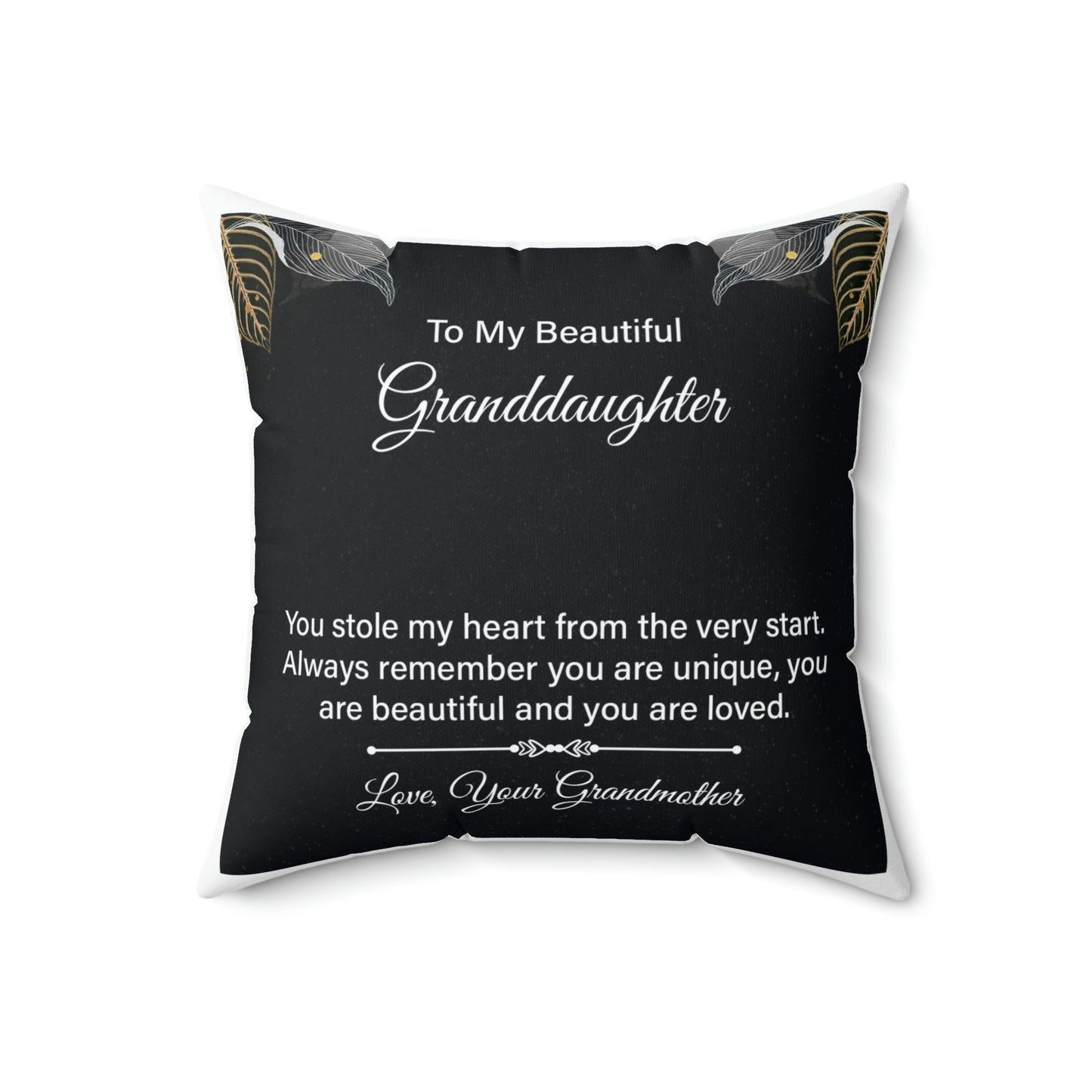 My Granddaughter Spun Polyester Square Pillow