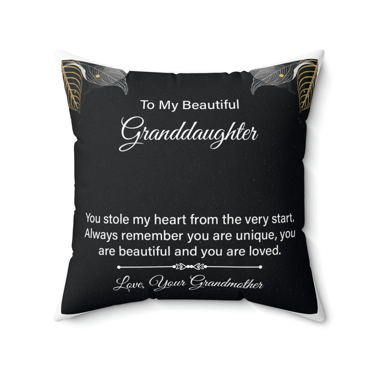 My Granddaughter Spun Polyester Square Pillow