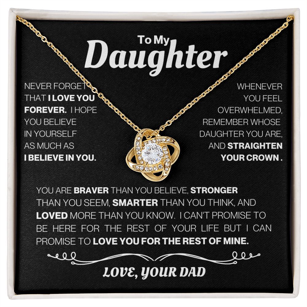 To My Daughter-Love Knot Necklace - Your Dad