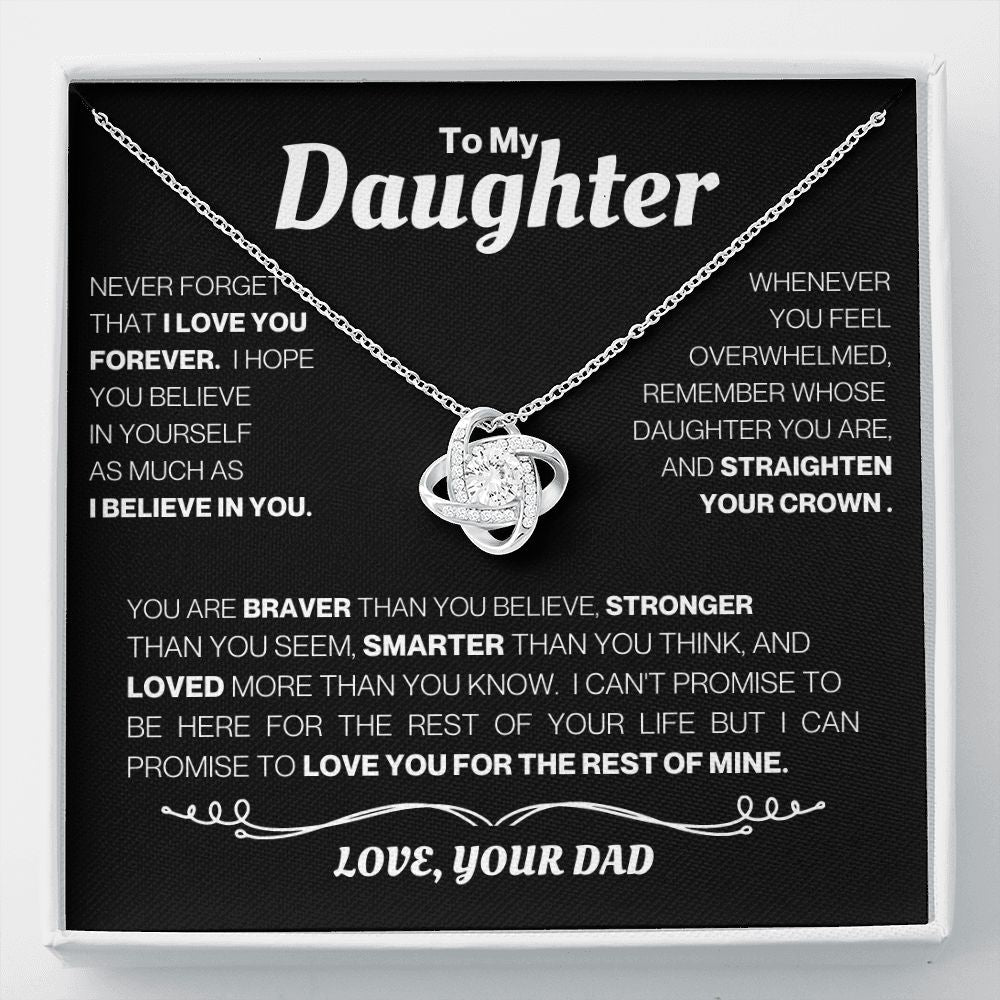 To My Daughter-Love Knot Necklace - Your Dad