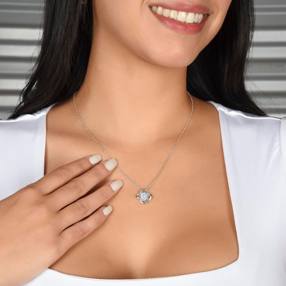 To My Daughter-Love Knot Necklace - Your Dad