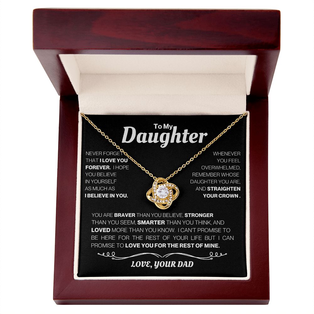 To My Daughter-Love Knot Necklace - Your Dad