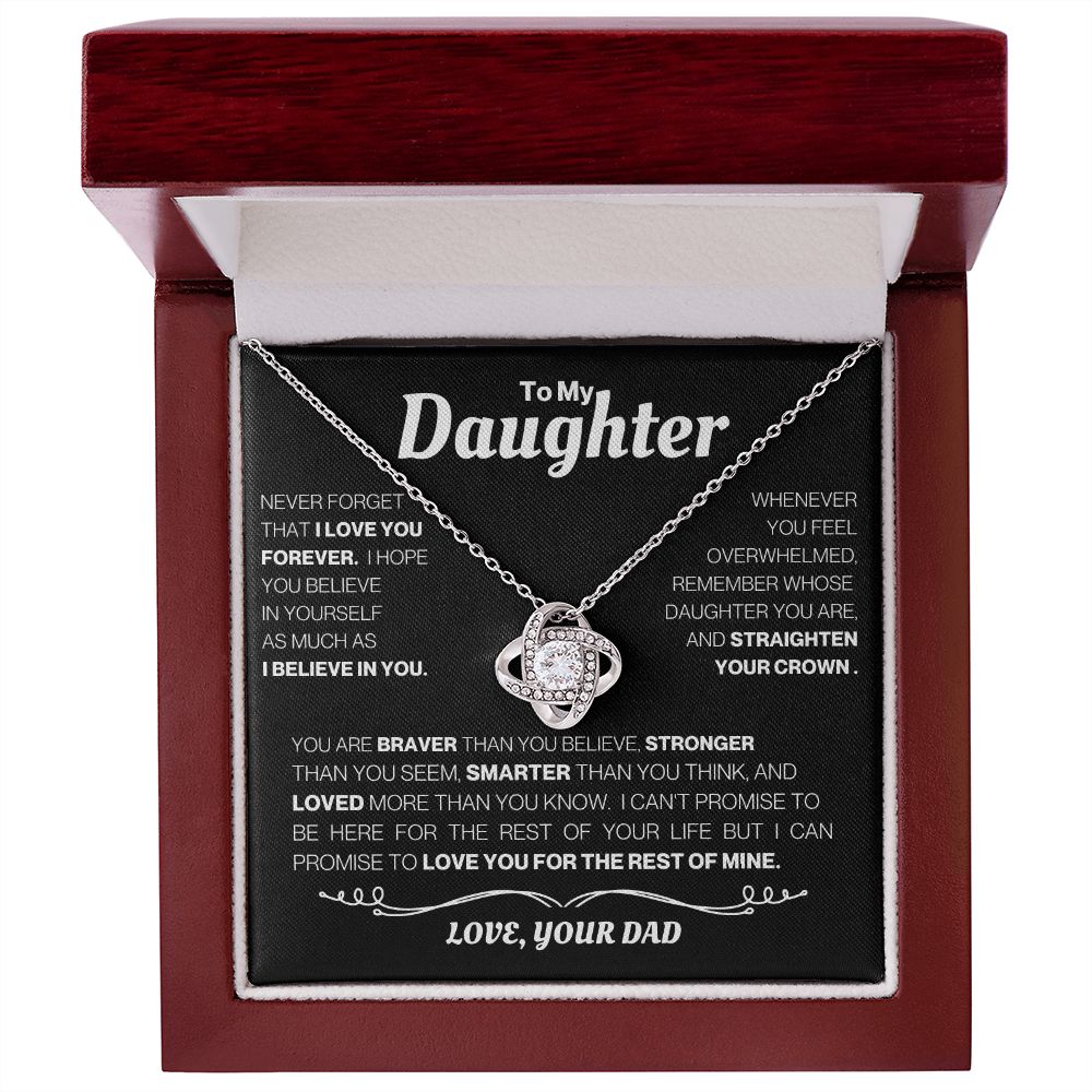 To My Daughter-Love Knot Necklace - Your Dad