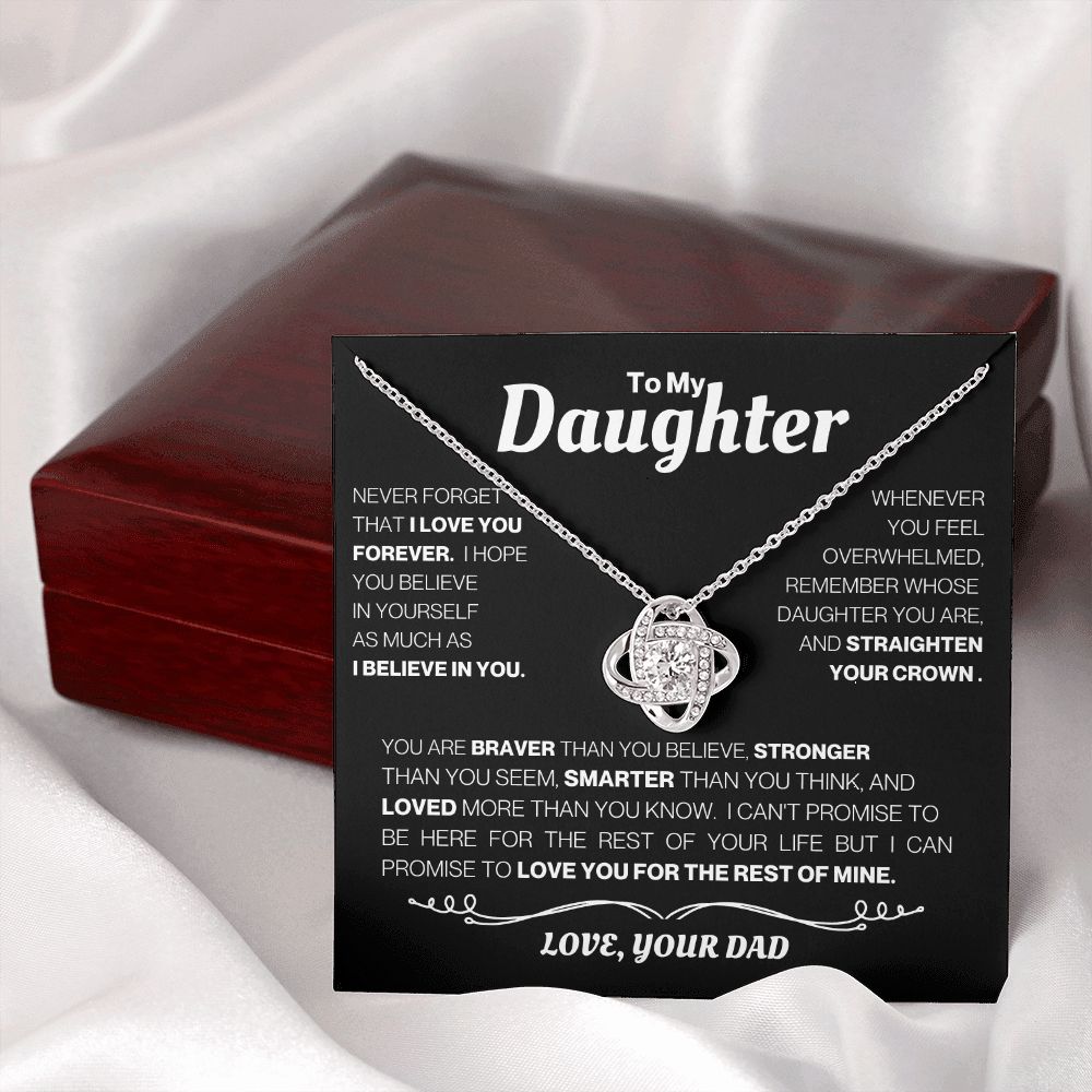 To My Daughter-Love Knot Necklace - Your Dad