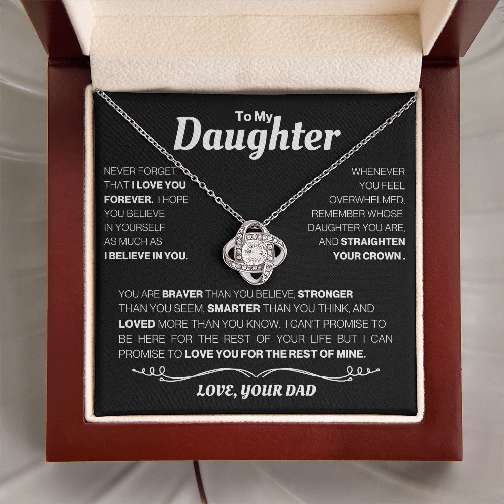 To My Daughter-Love Knot Necklace - Your Dad