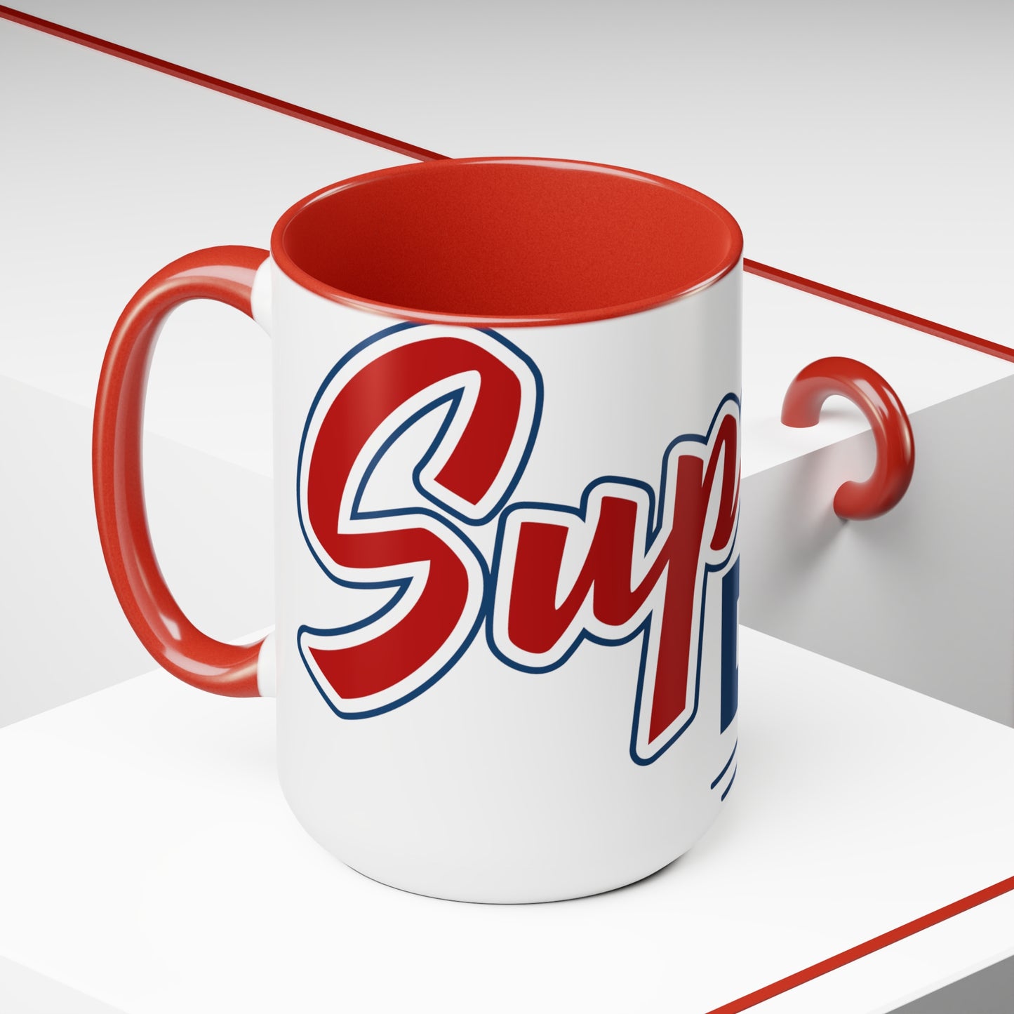 Two-Tone Coffee Mugs, 15oz