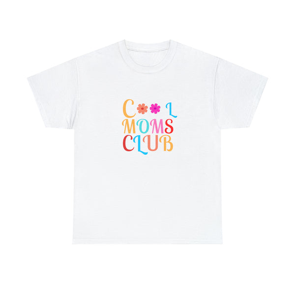 White Cool Moms Club Unisex Heavy Cotton Tee