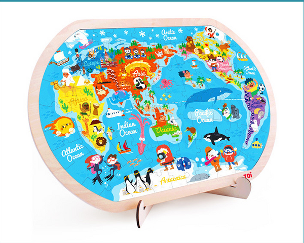 The Perfect Family World Map Wooden Puzzle - Let The Fun Begins!