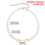 Sexy Fashion Metal Letter Pendant Belly Chains Waist Chain For Women Simple Fine Chain Body Chain Dating Charm Jewelry