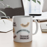 Our Mental Health Is Important - White Ceramic Affirmation Mug, 11oz -Caring, Birthday, Graduation Bullying