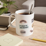 Our Mental Health Is Important - White Ceramic Affirmation Mug, 11oz -Caring, Birthday, Graduation Bullying