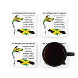 High Gloss Jamaican Humming Bird Customized Coasters - Corkwood Coaster Set -