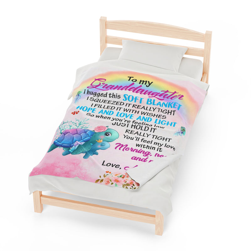 From Meme Granddaughter Velveteen Plush Blanket 50 x60