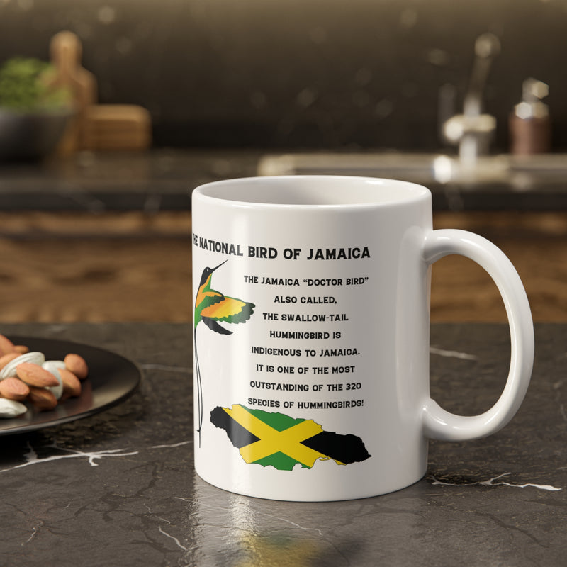 The Beautiful Humming Bird Of Jamaica Mug - White Ceramic Mug, 11oz