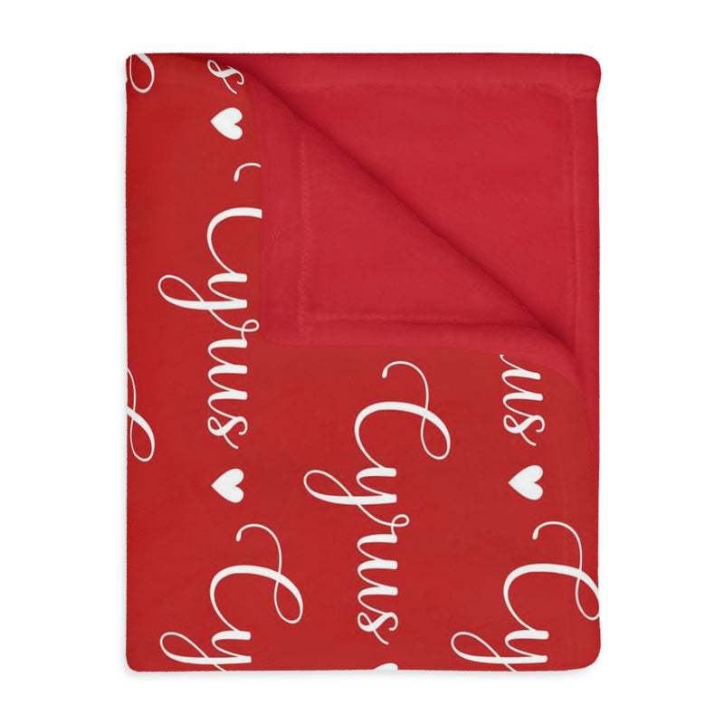 Soft Personalized Velveteen Minky Blanket (Two-sided print)