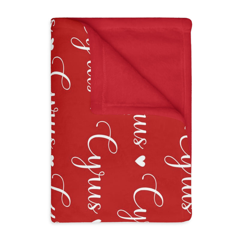 Soft Personalized Velveteen Minky Blanket (Two-sided print)