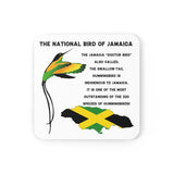 High Gloss Jamaican Humming Bird Customized Coasters - Corkwood Coaster Set -