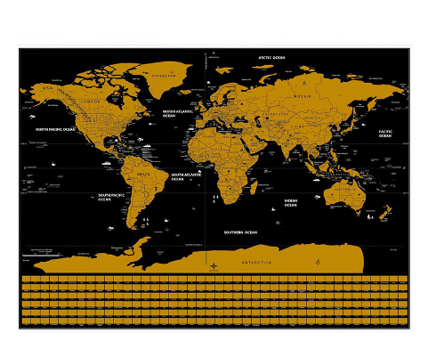 Scrapable world map