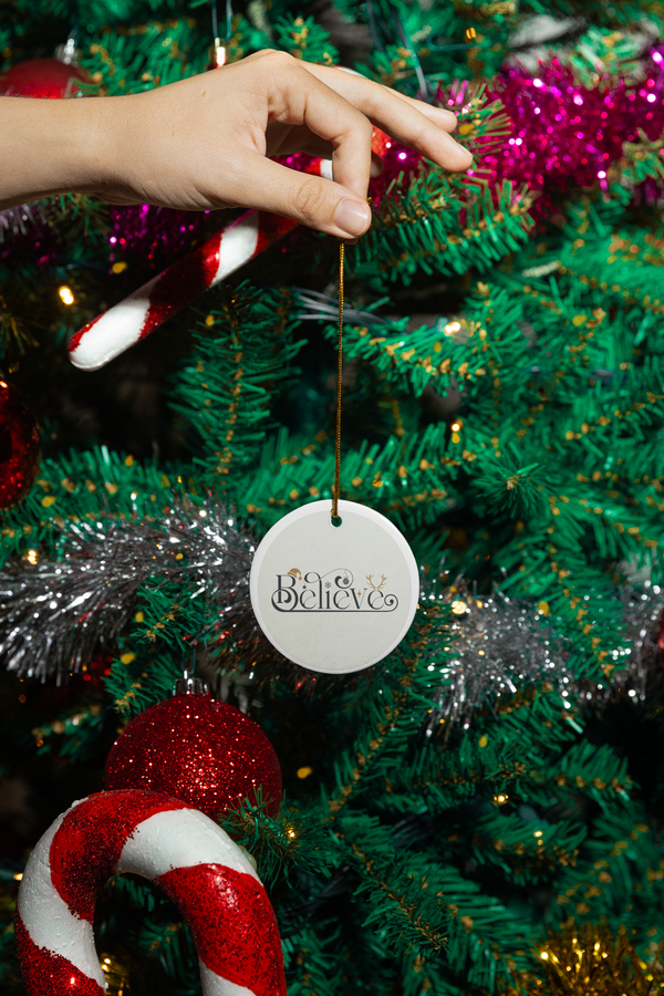 Believe  Circle Ornament