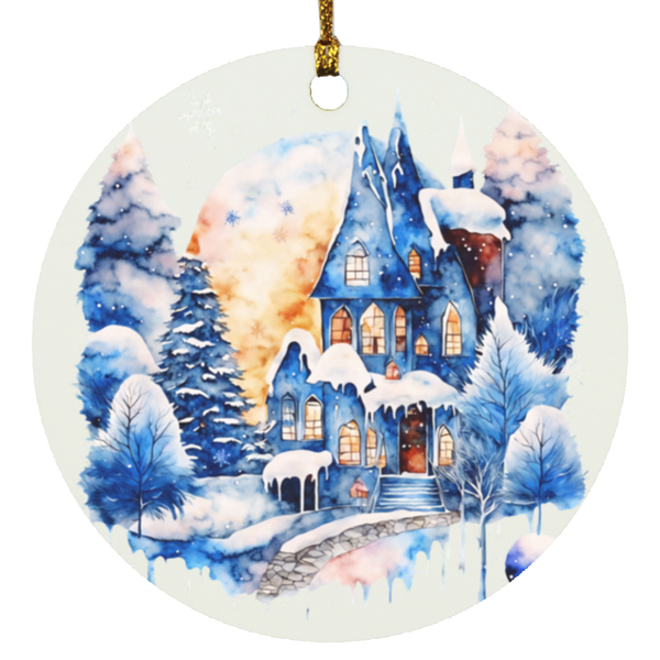 Winter  Circle Ornament