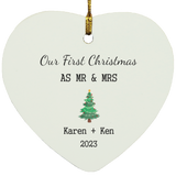 Our First Christmas -  Heart Ornament-Christmas