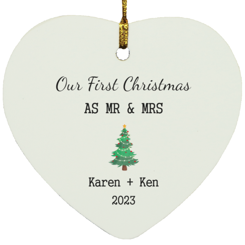 Our First Christmas -  Heart Ornament-Christmas