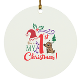 This is My First Christmas!  Adorn your Christmas Tree with this beautiful Ornament