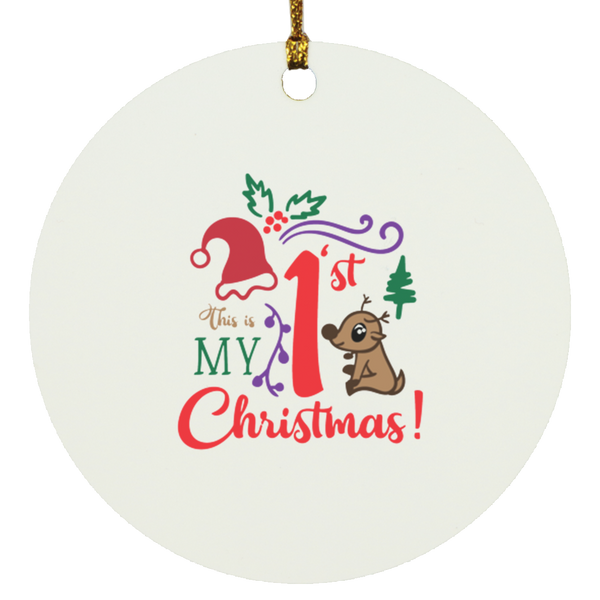 This is My First Christmas!  Adorn your Christmas Tree with this beautiful Ornament