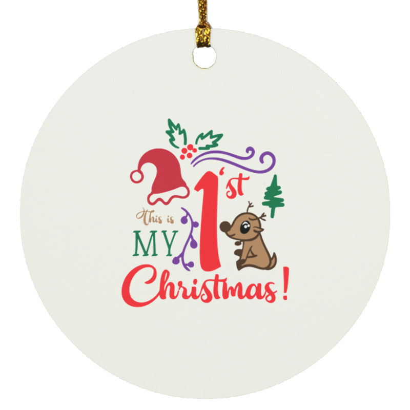 This is My First Christmas!  Adorn your Christmas Tree with this beautiful Ornament