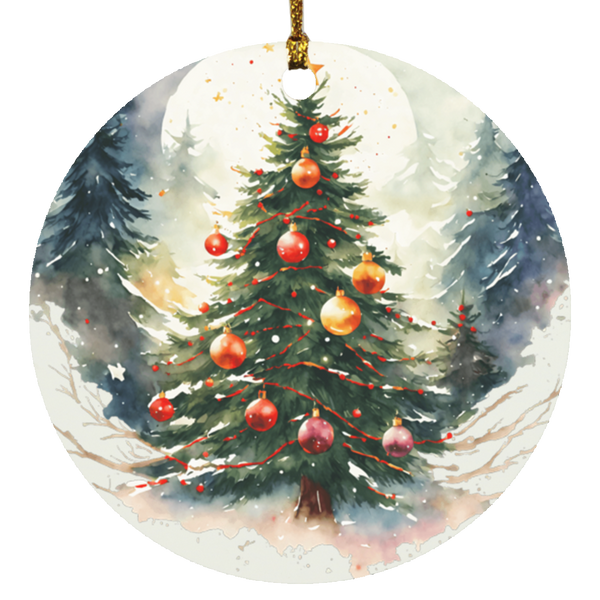 Elegant Christmas  Circle Ornament