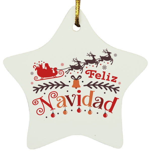 Feliz Navidad Feliz Navidad Star Ornament