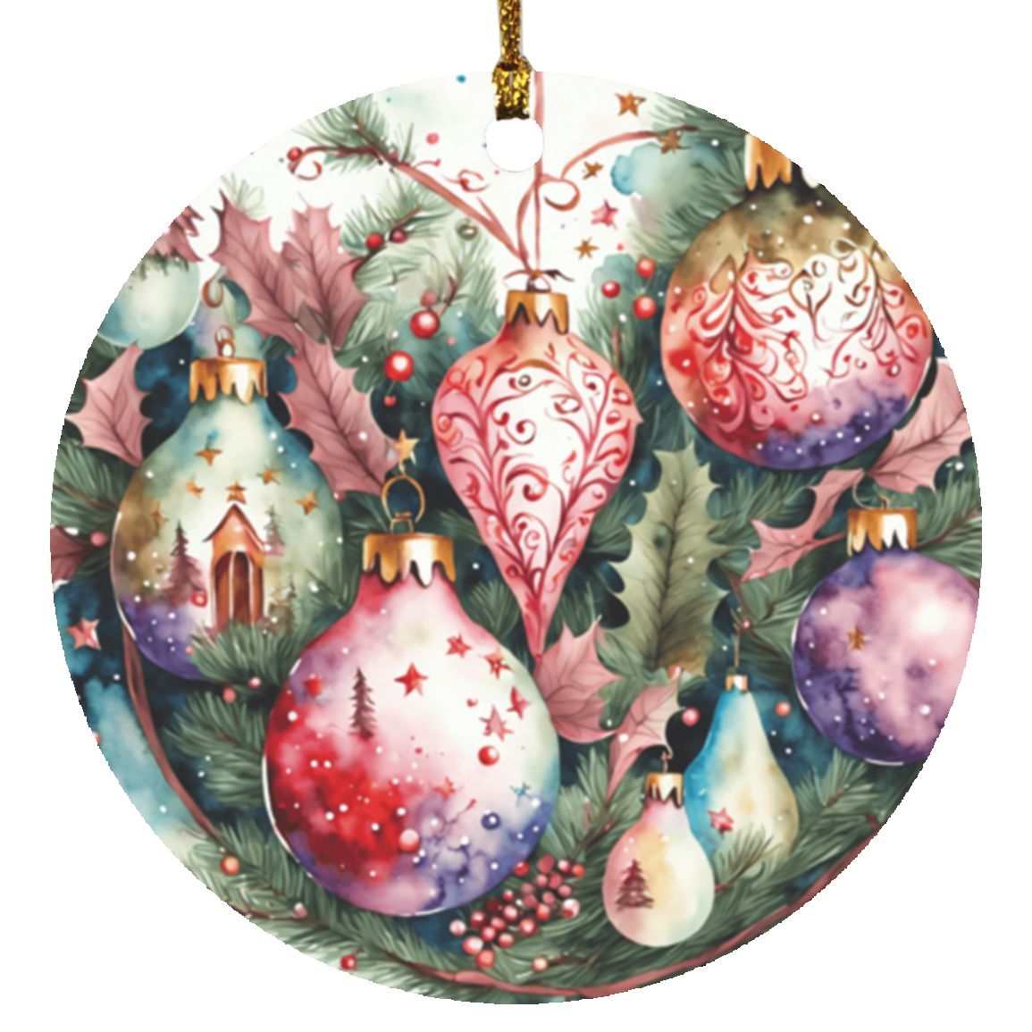 Gorgeous Christmas Circle Ornament